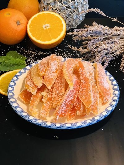 Coji de portocale confiate -  Candied orange peel